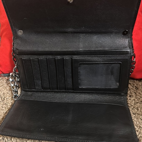 Coach wallet on a non branded gunmetal chain - Picture 2 of 4